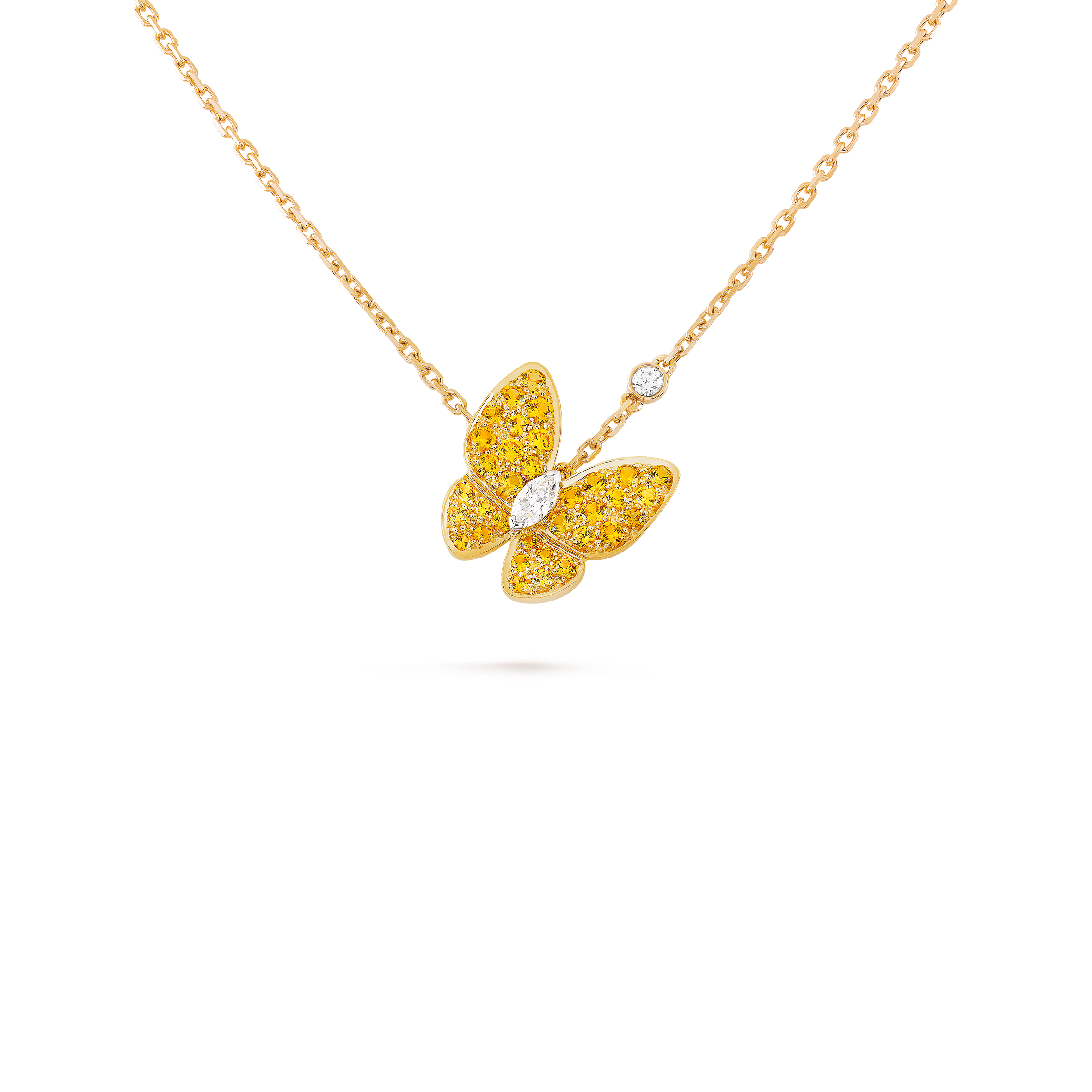 VAN CLEEF ARPELS TWO BUTTERFLY PENDANT VCARO3M300